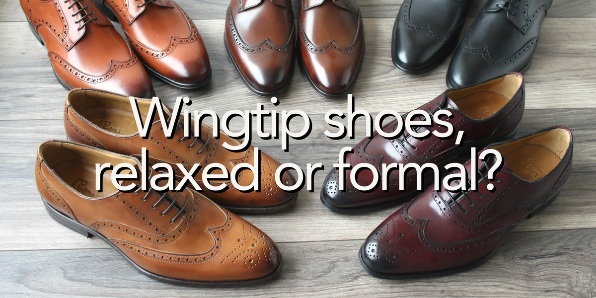 Leather sole wingtip shoes new arrivals