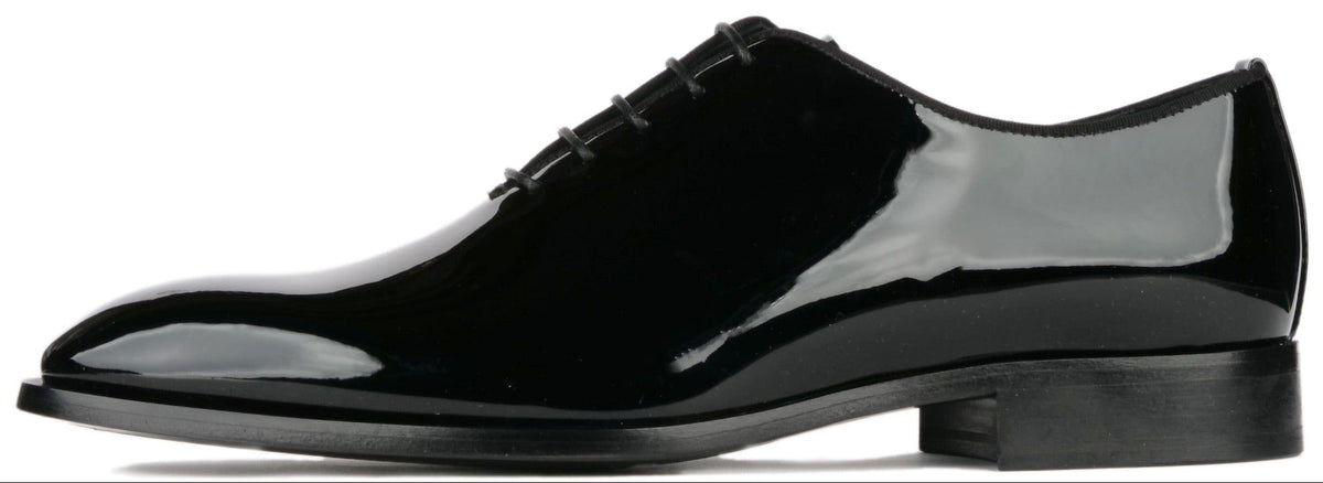 Black Patent Leather Oxford Wholecut Formal Evening, US 13 Leather