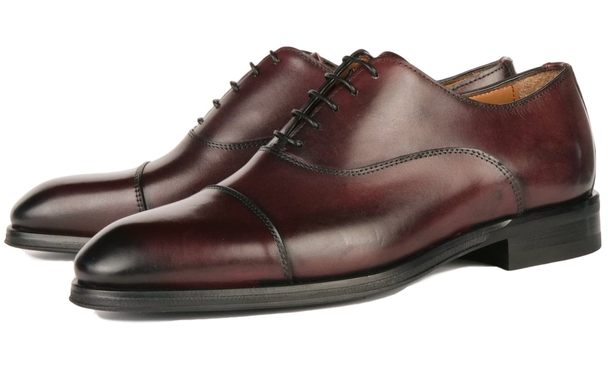 Ashford Oxblood Cap Toe Oxford with Half-Rubber Soles - 722