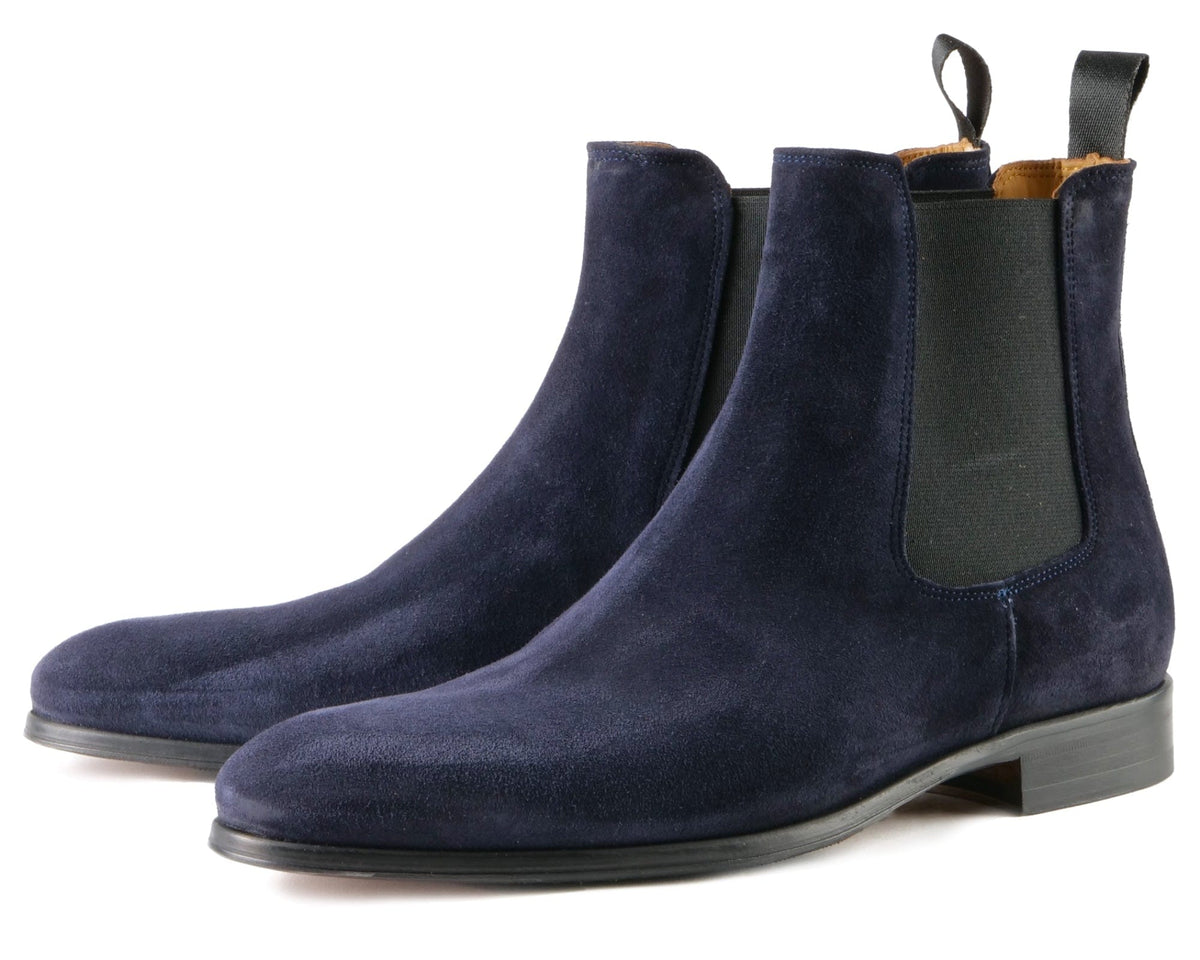 Chelsea Boot Navy Blue Suede Thomas Bird