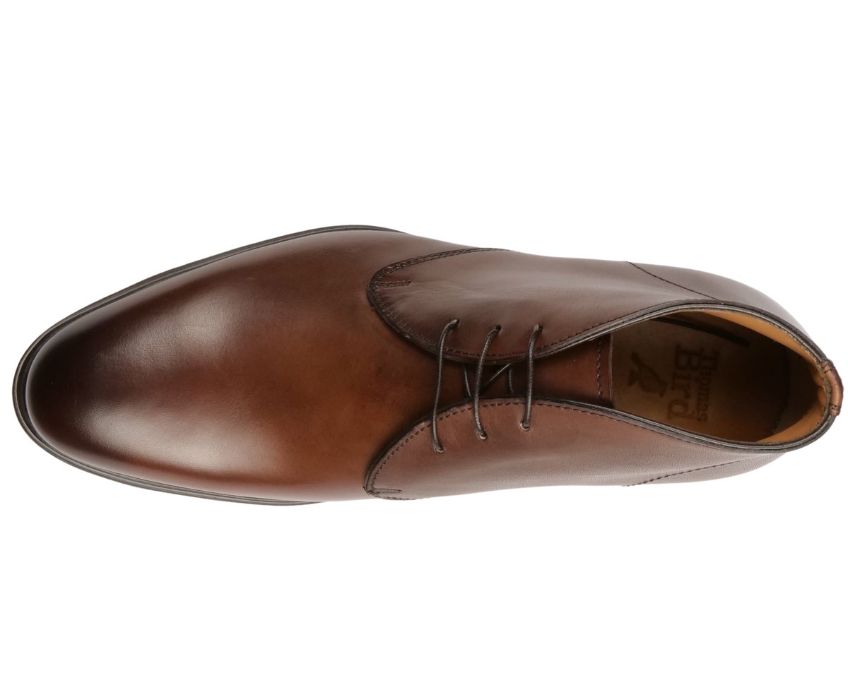 Tan Leather Chukka Boots By Cobbler Union, Vibram Soles, Size 10.5 US / 10 UK Chukka Boot Brown Vibram | Thomas Bird | tblon.com main image 3