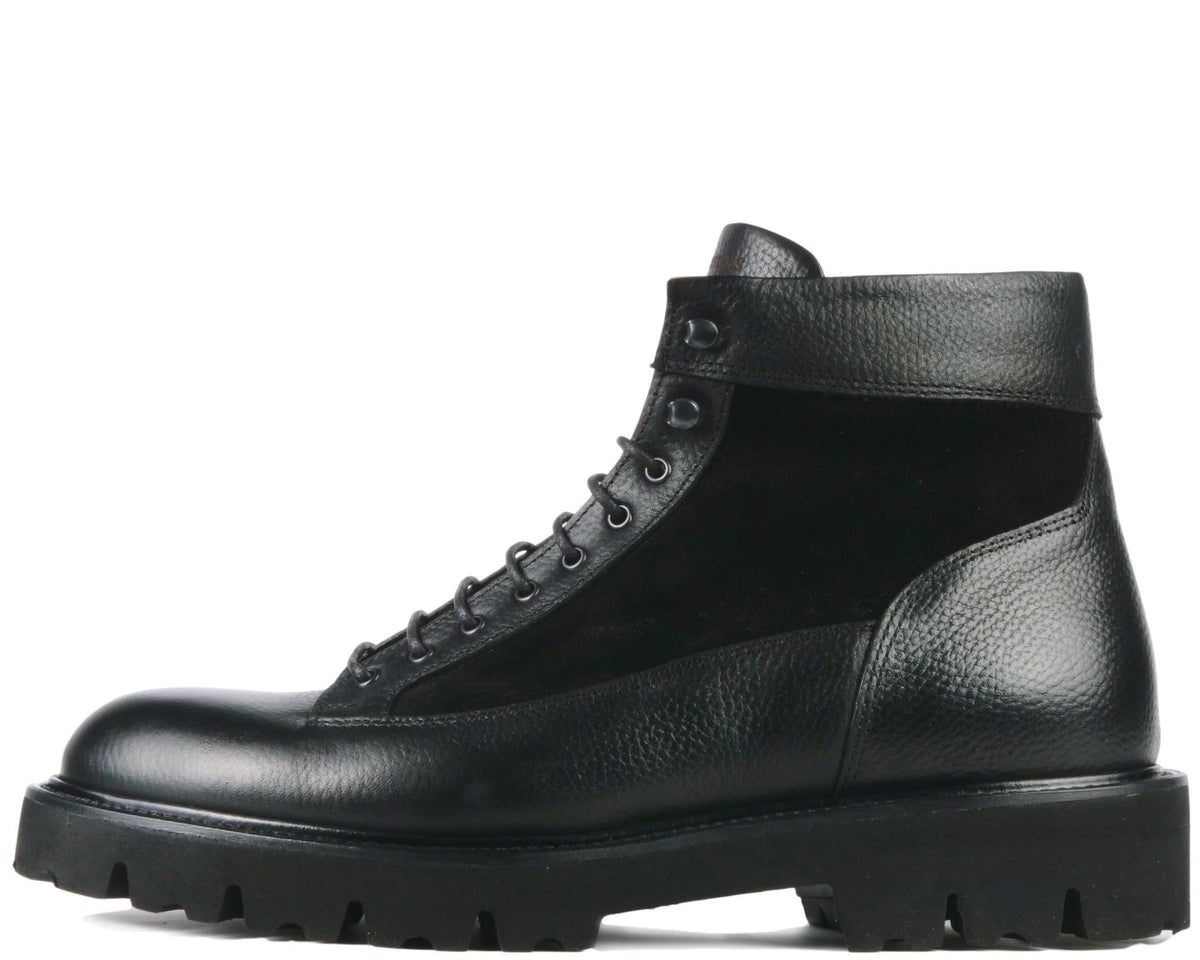 English Laundry Lace ‘Combat’ Men’s Ankle Leather Boots Size 10.5 English Laundry M Black Boots for Men for Sale | Shop New  main image 2
