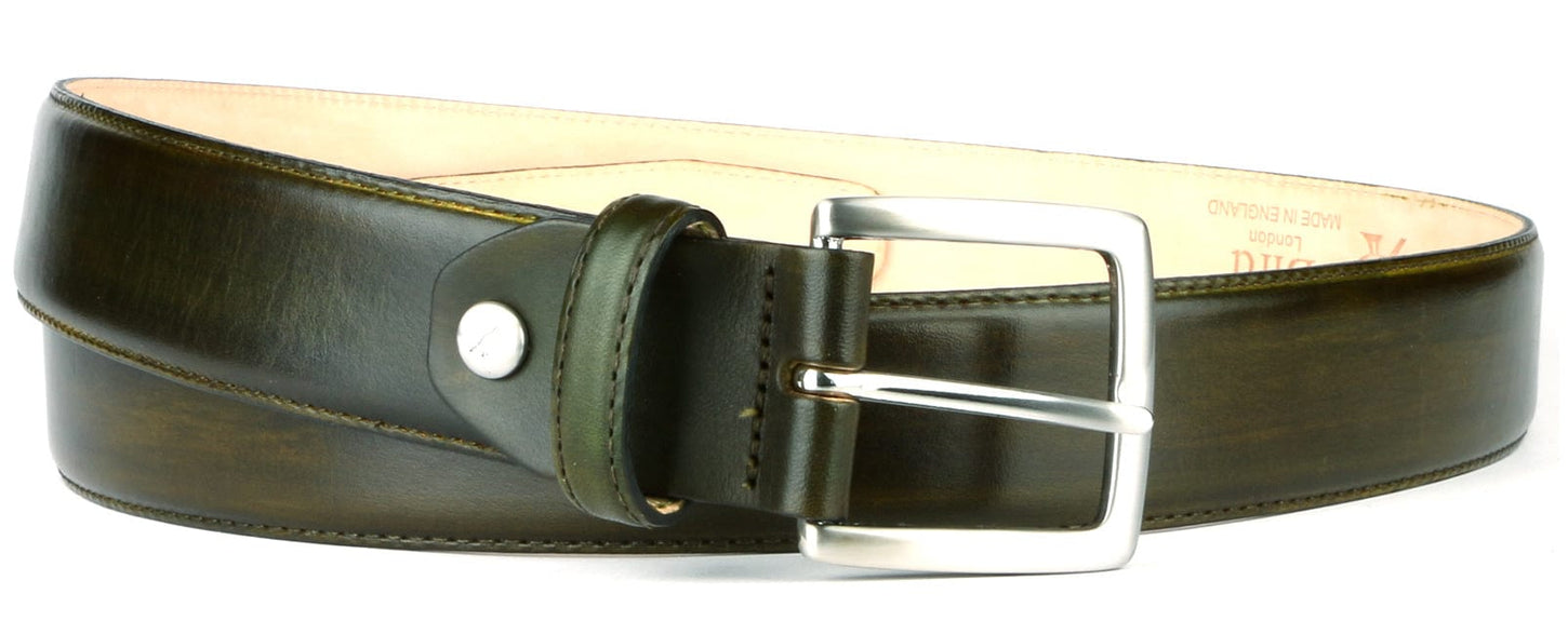 Leather Belt Olive Green