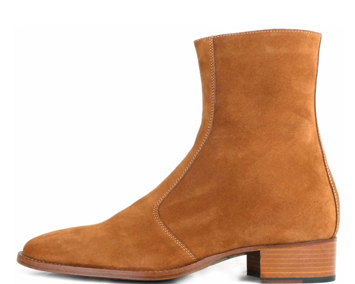 Zip Boot Tan Suede | Thomas Bird | tblon.com