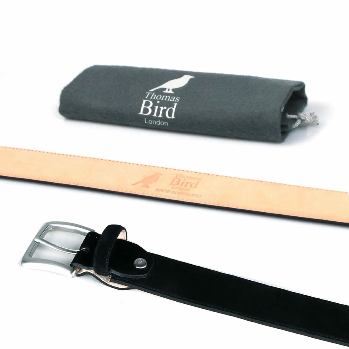 Suede Belt Black | Thomas Bird | tblon.com