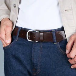 Casual Leather Belt Brown