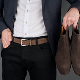 Suede Belt Brown
