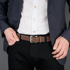 Suede Belt Brown