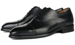 Eton Cap Toe Oxford Black Vibram Sole