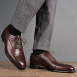 Eton Cap Toe Oxford Brown Vibram Sole