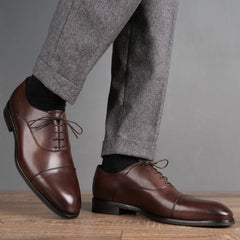 Eton Cap Toe Oxford Brown Vibram Sole