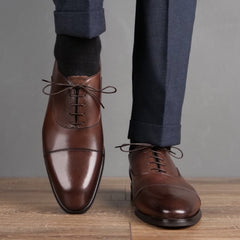 Eton Cap Toe Oxford Brown Vibram Sole
