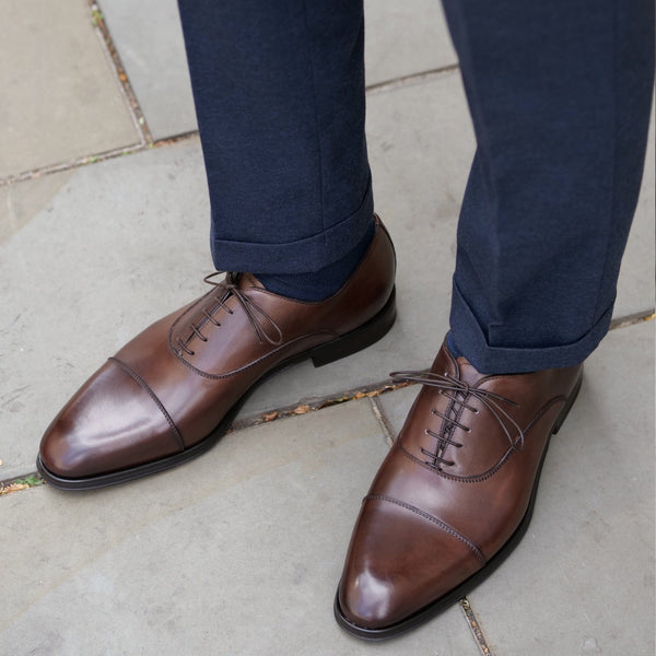 Eton Cap Toe Oxford Brown Vibram Sole