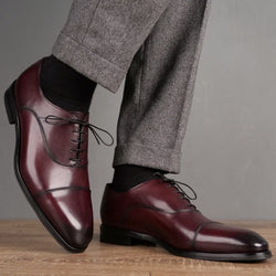 Eton Cap Toe Oxford Oxblood Vibram Sole
