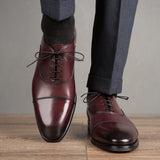 Eton Cap Toe Oxford Oxblood Vibram Sole