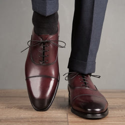 Eton Cap Toe Oxford Oxblood Vibram Sole