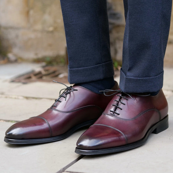 Eton Cap Toe Oxford Oxblood Vibram Sole