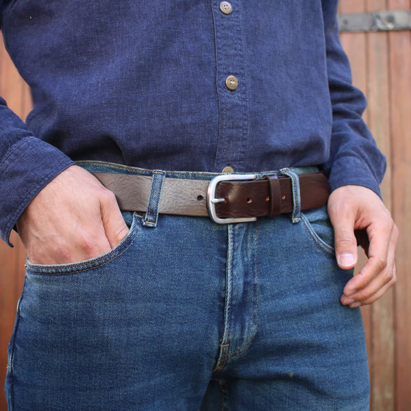 Casual Leather Belt Brown