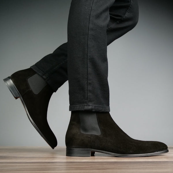 black suede dress boots men The Dean Chelsea Boot these mens desert boots are an essential for the stylish man on the go Suede Mens Black Chukka Men's