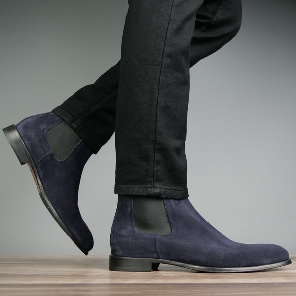 Eastwood Chelsea Boot Navy Blue Suede