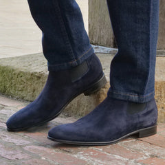 Eastwood Chelsea Boot Navy Blue Suede