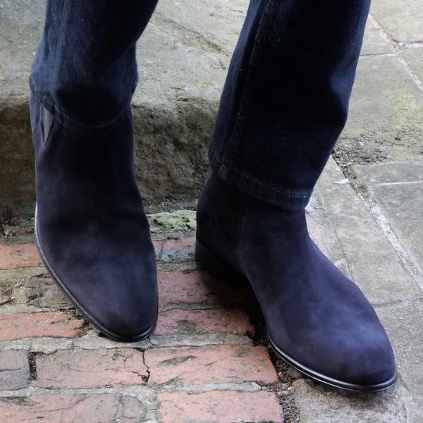 Eastwood Chelsea Boot Navy Blue Suede