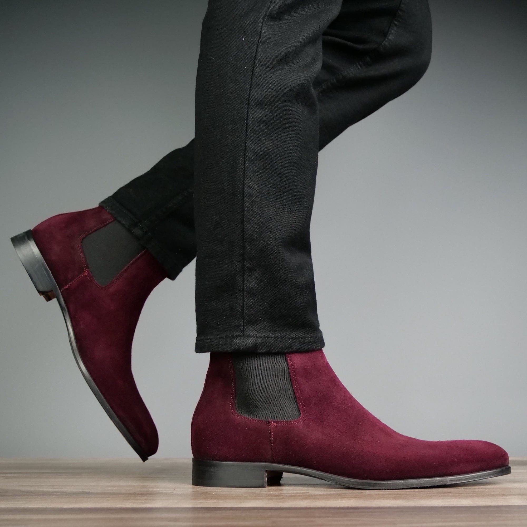 men's burgundy dress boots Burgundy Red Dress Boots for Mens Brogue Toe Leather Boots