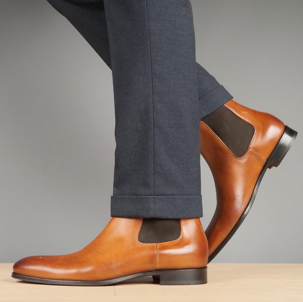 Mens tan brogue chelsea boots Clearance