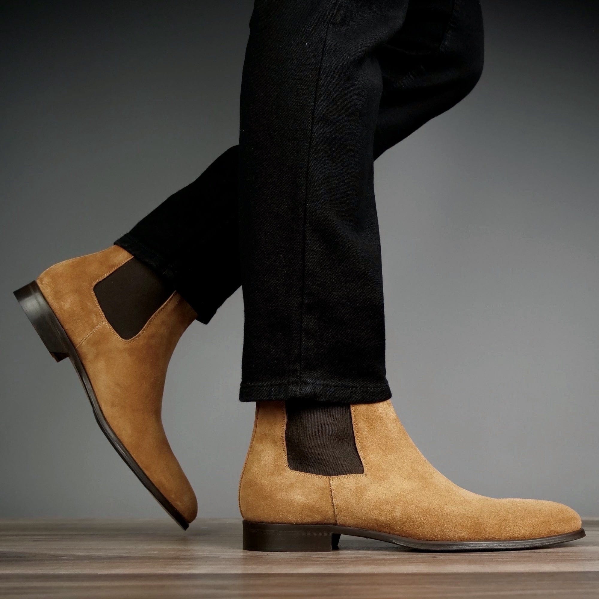 Chelsea Boot Tan Brown Suede