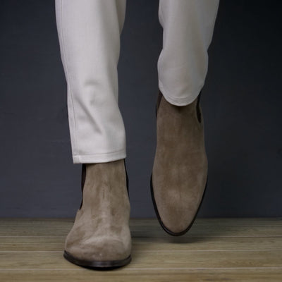 Eastwood Chelsea Boot Taupe Brown Suede