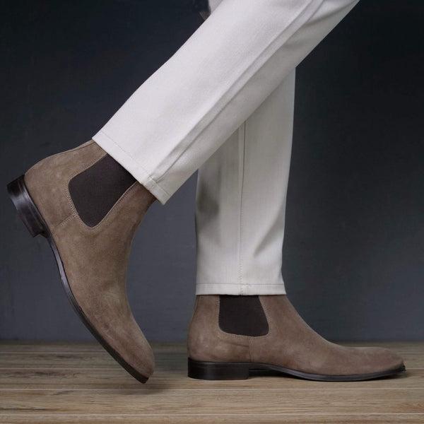 Eastwood Chelsea Boot Taupe Brown Suede