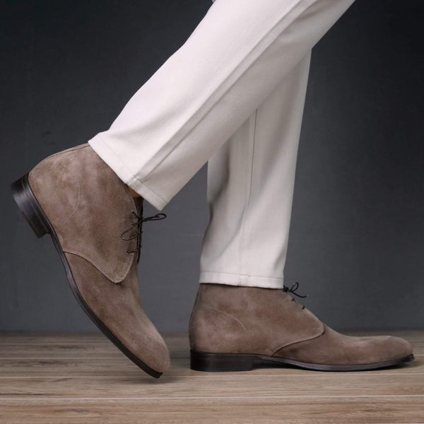 Hamilton Chukka Boot Taupe Brown Suede