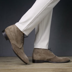 Hamilton Chukka Boot Taupe Brown Suede