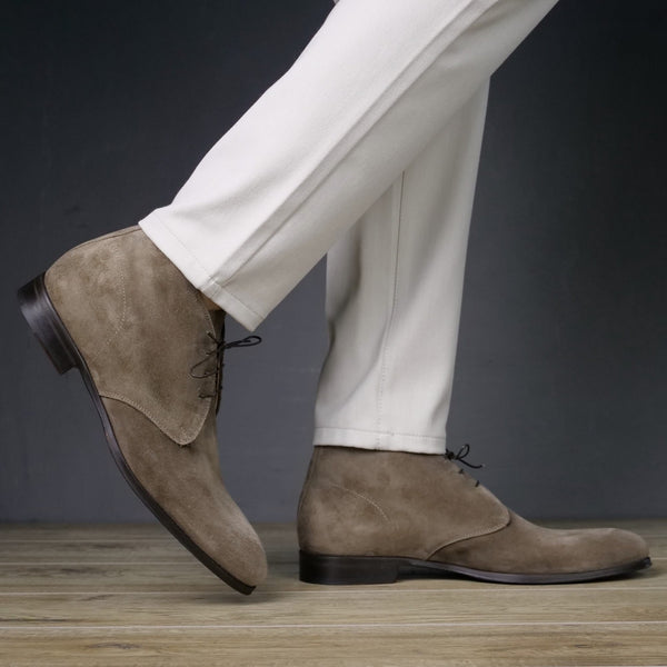 Hamilton Chukka Boot Taupe Brown Suede