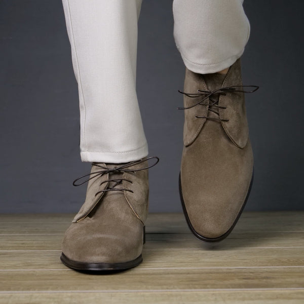 Hamilton Chukka Boot Taupe Brown Suede