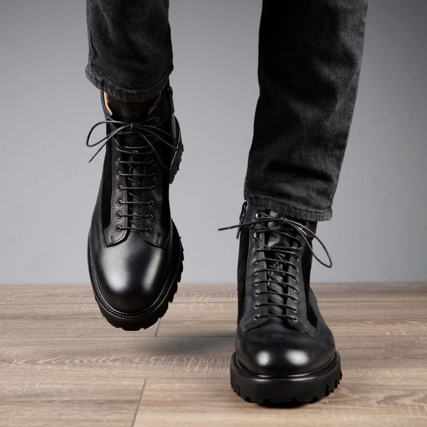 Lewis Combat Lace Boot Black