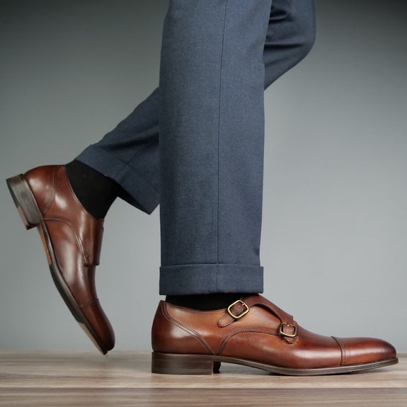 Monk Strap Shoe Tan Brown & Thomas Bird & Tblon.com