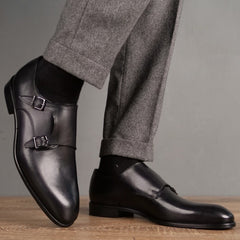 Ashcroft Monk Strap Black