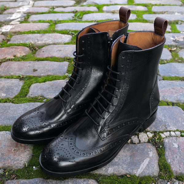 Florence Wingtip Brogue Boot Black