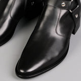 Vincent Harness Zip Boot Black