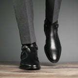 Vincent Harness Zip Boot Black