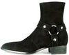 Vincent Harness Zip Boot Black Suede