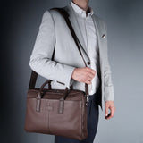 Leather Briefcase Brown