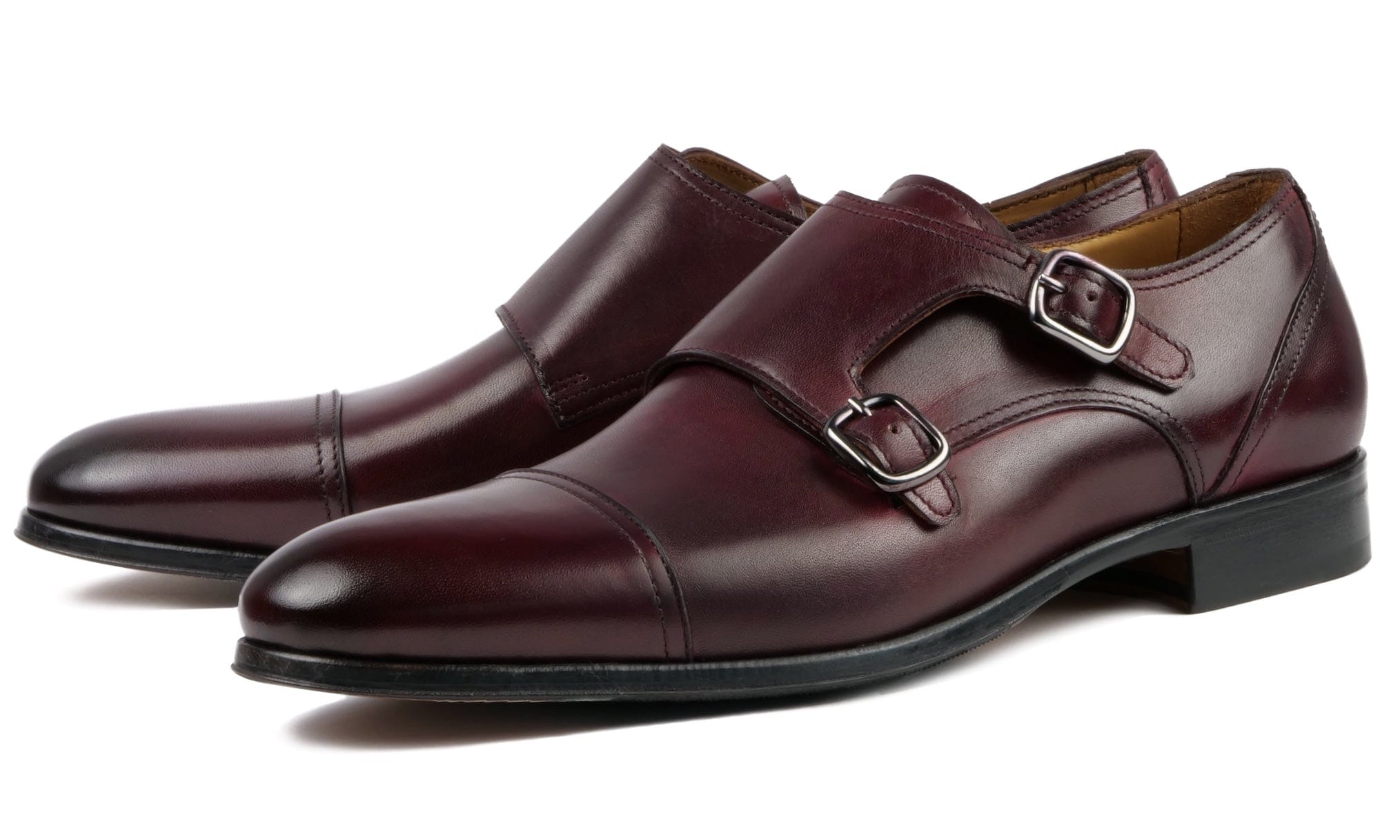 Derby femme Maly en cuir lisse bordeaux sur semelle gomme – & Cie