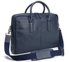 Leather Briefcase/Messenger Bag Navy Blue