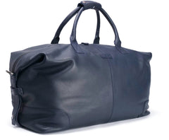 Leather Holdall/Weekend Bag Navy Blue