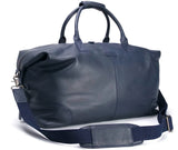 Leather Holdall/Weekend Bag Navy Blue