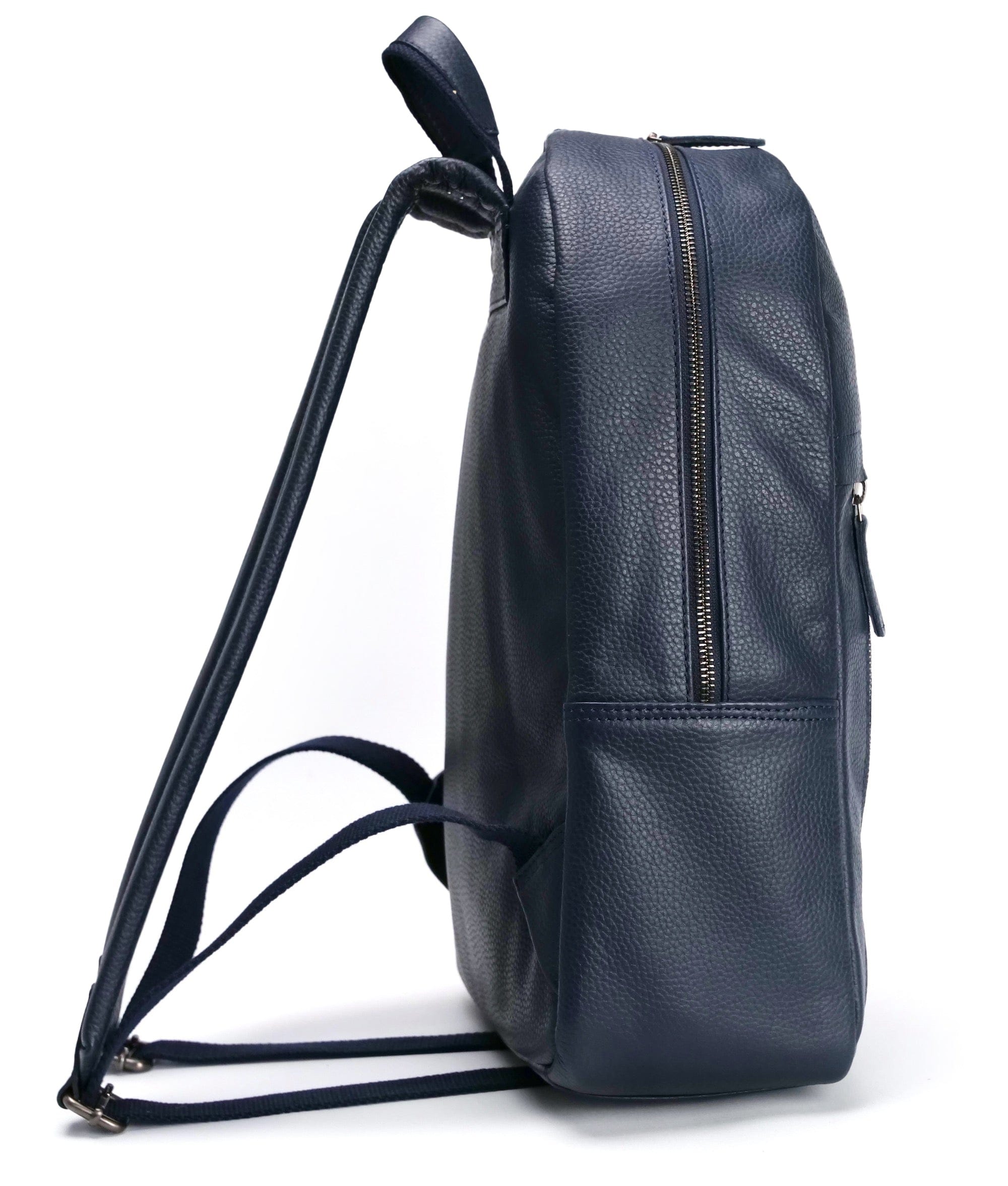 Navy leather backpack womens hot sale