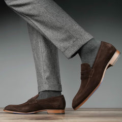 Hampton Penny Loafer Brown Suede