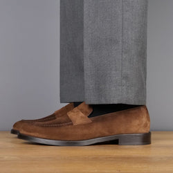 Monaco Penny Loafer Brown Suede